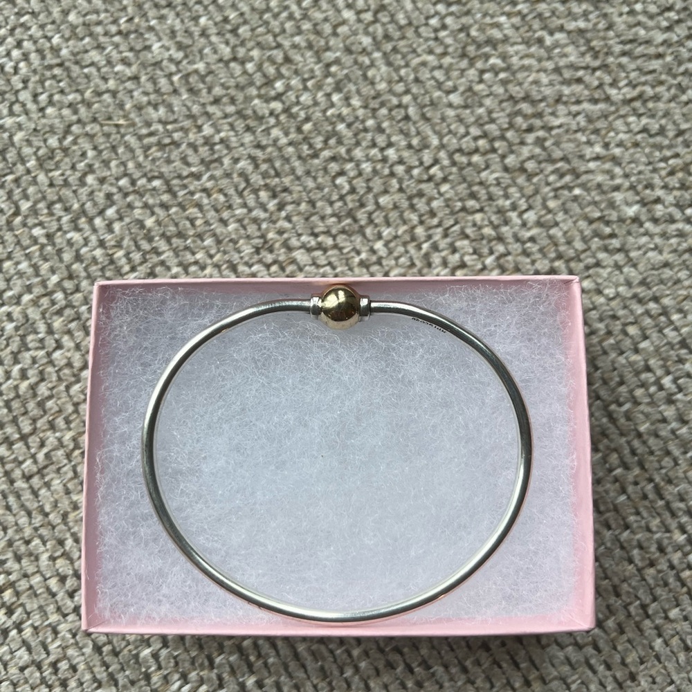 6in 14k gold and 925 sterling silver Cape Cod Single Ball Bracelet